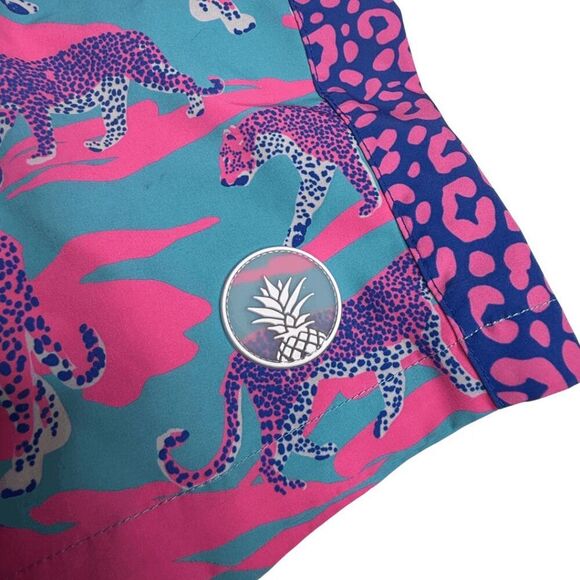 Chubbies Men's Leopard Print Drawstring Swim Trunks Shorts Multicolor Size XL - Picture 6 of 8